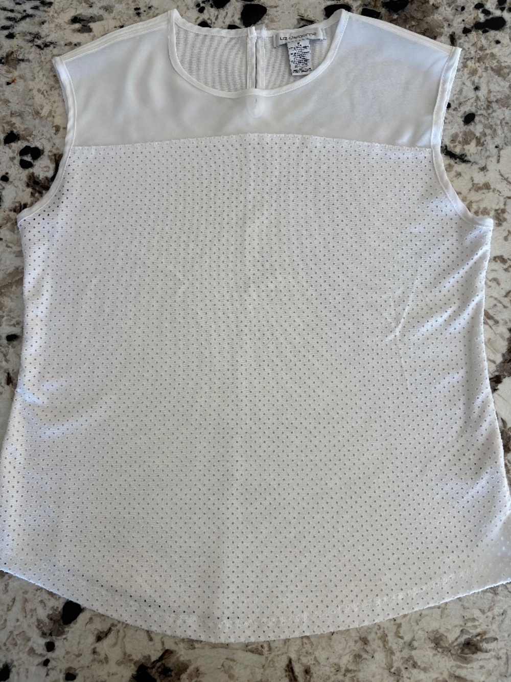Liz Claiborne Women’s Sleeveless Perforated Top